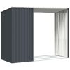 Vedskjul antracit 245x98x159 cm galvaniserat stål vidaXL – miniatyr 8