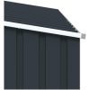 Vedskjul antracit 245x98x159 cm galvaniserat stål vidaXL – miniatyr 9