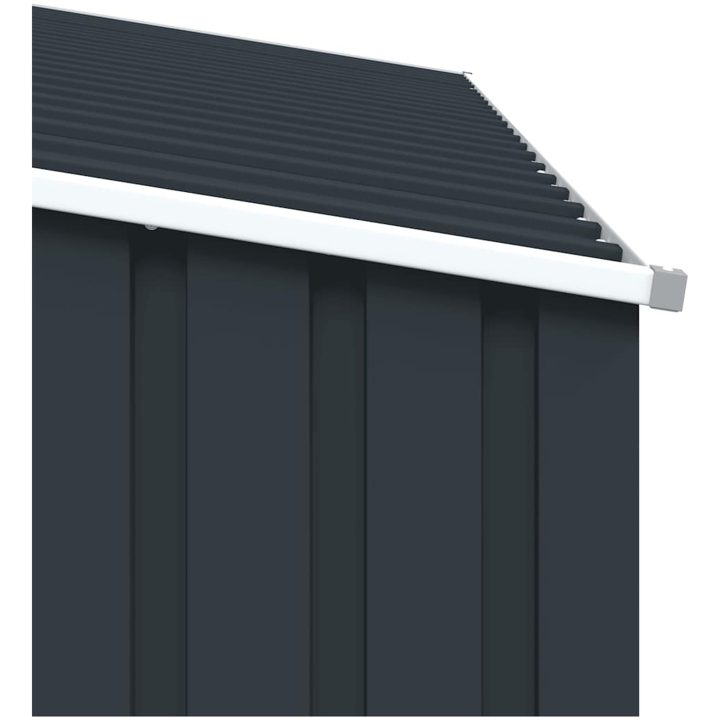 Vedskjul antracit 245x98x159 cm galvaniserat stål vidaXL – bild 9