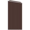 Vedskjul brun 245x98x159 cm galvaniserat stål vidaXL – miniatyr 7