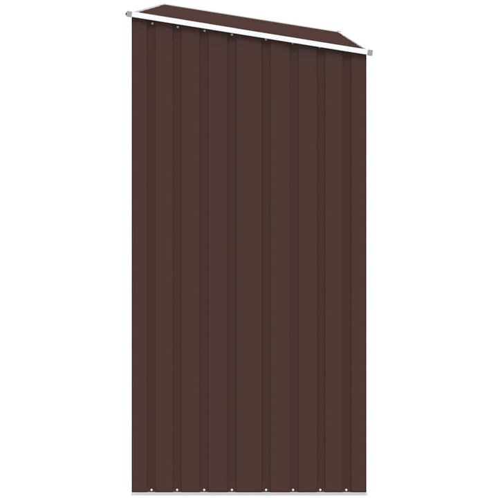 Vedskjul brun 245x98x159 cm galvaniserat stål vidaXL – bild 7