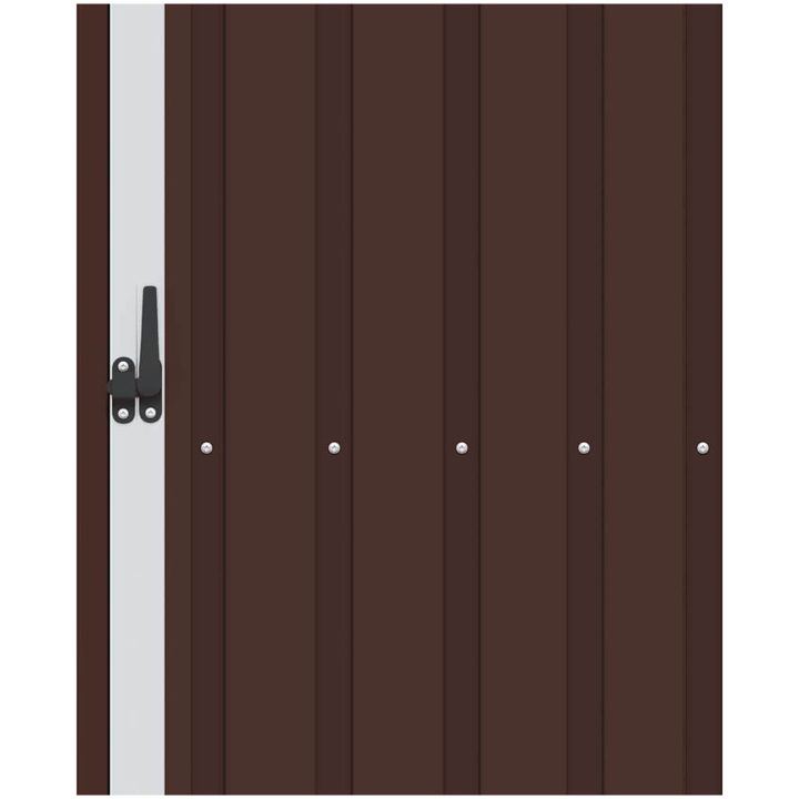 Vedskjul brun 245x98x159 cm galvaniserat stål vidaXL – bild 9