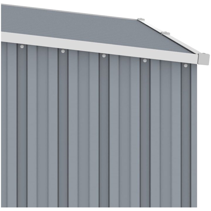 Vedskjul grå 245x98x159 cm galvaniserat stål vidaXL – bild 6