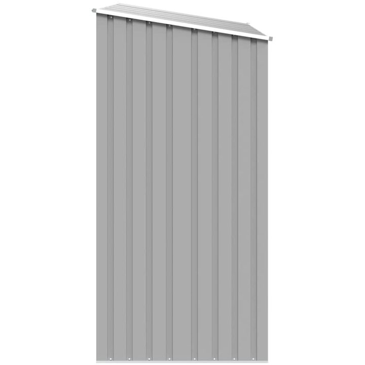 Vedskjul grå 245x98x159 cm galvaniserat stål vidaXL – bild 7