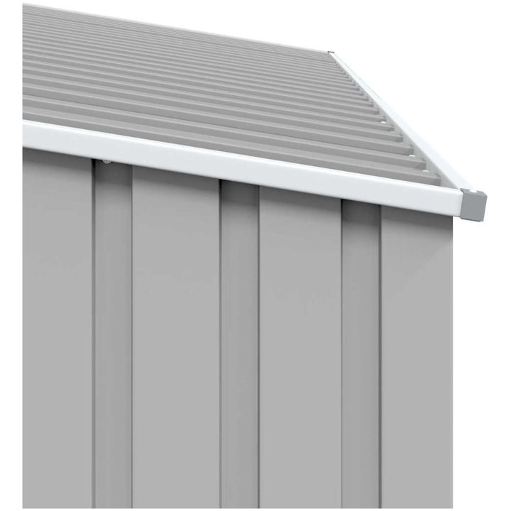 Vedskjul grå 245x98x159 cm galvaniserat stål vidaXL – bild 9