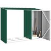 Vedskjul grön 245x98x159 cm galvaniserat stål vidaXL – miniatyr 5