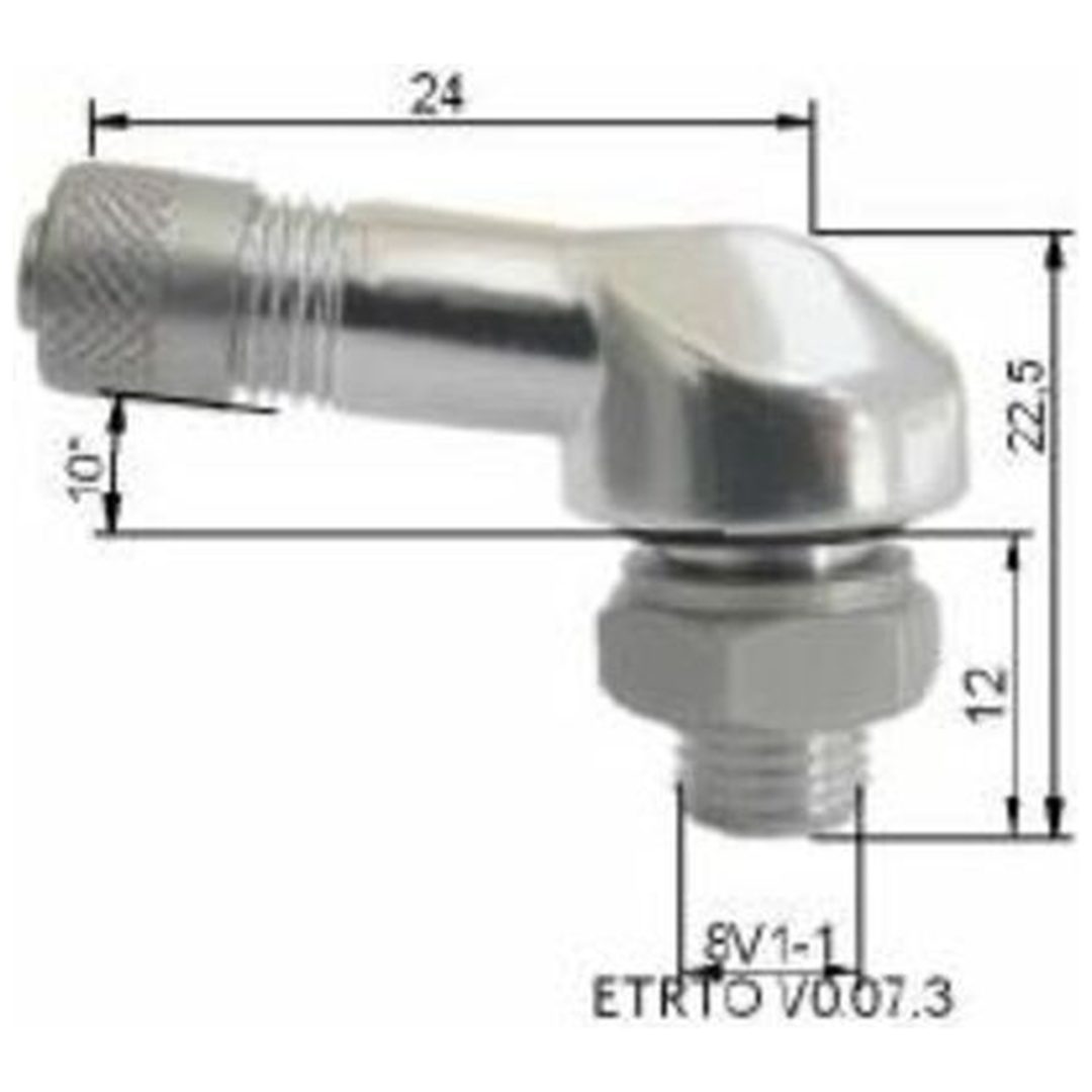 Ventil Aluminium Silver BIHR