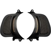 Ventilationsinsatser Led Genesis® 4 Dynamic För Road Glide® Rök/Silver/Svart CUSTOM DYNAMICS