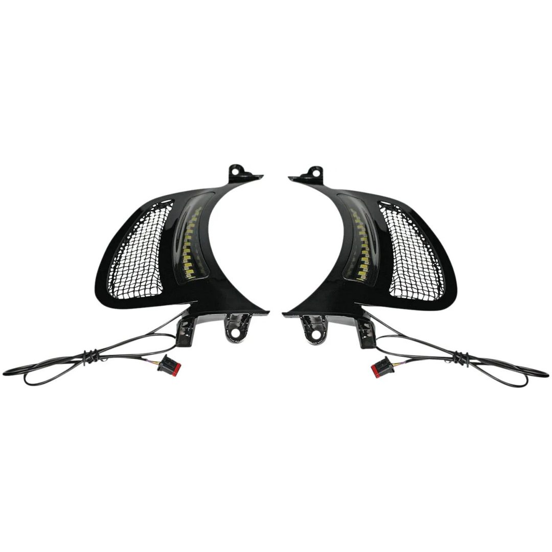 Ventilationsinsatser Led Genesis® 4 Dynamic För Road Glide® Rök/Svart CUSTOM DYNAMICS Ventilinsats – bild 7