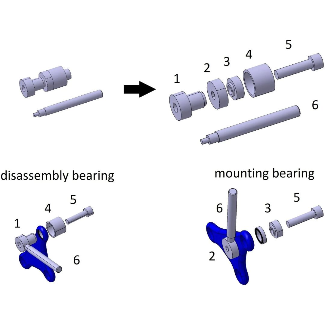 Verktyg Frame BLACK BEARING Monterings- och demonteringssats – bild 2