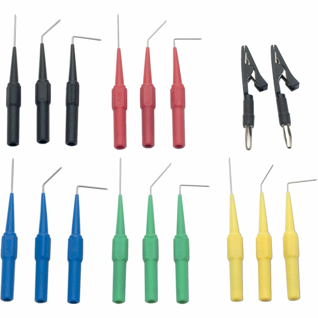 Verktyg Multimeter Volt Probe Kit Svart/Blå/Grön/Röd/Gul JIMS TOOL MULTIMETER PROBE KIT