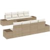 VidaXL 9-delars trädgårdsoffset med kuddar i beige polyrotting vidaXL 55 x 55 x 37 cm – miniatyr 2