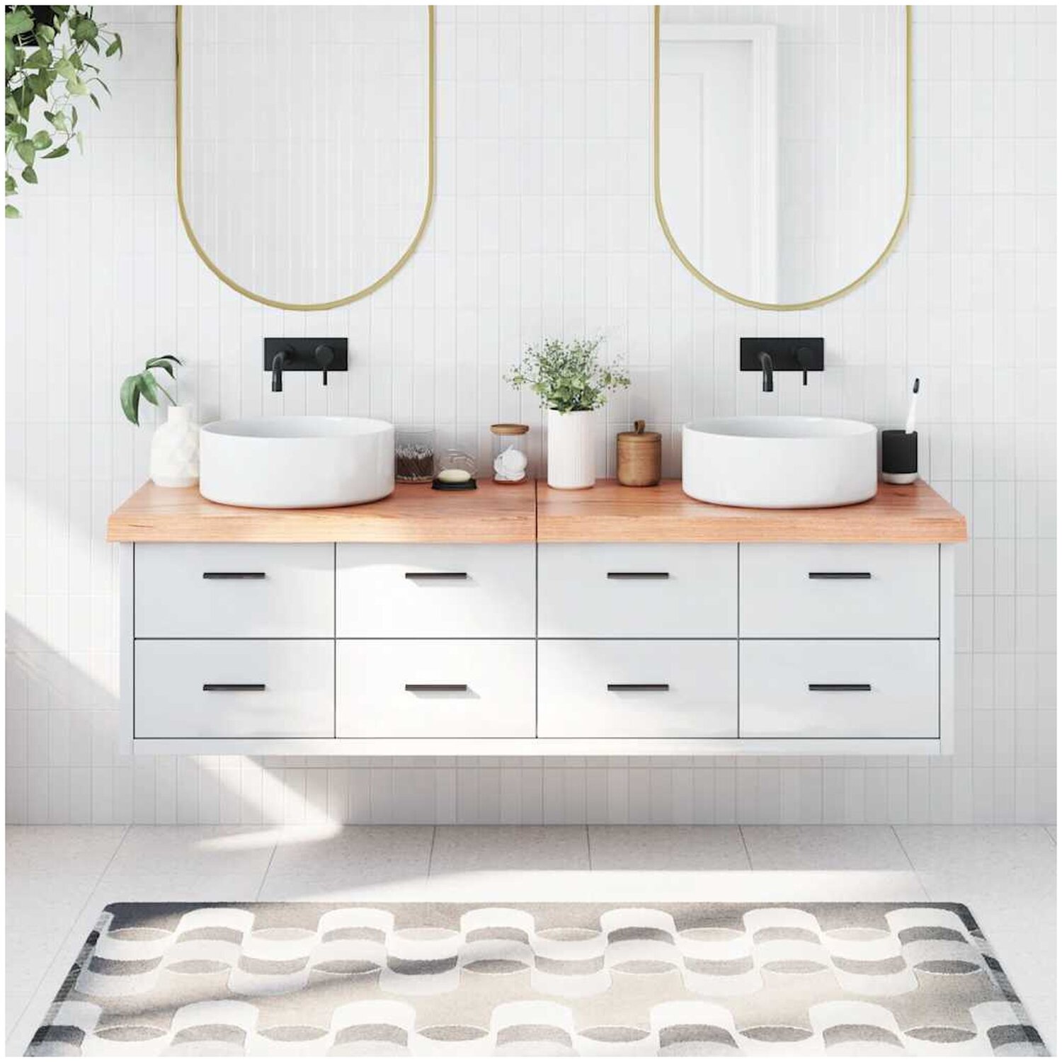 Bänkskivor vidaxl - Bänkskiva badrum ljusbrun 180x50x 2 6 cm behandlat massivt trä 180 x 50 massiv ek med lackad finish