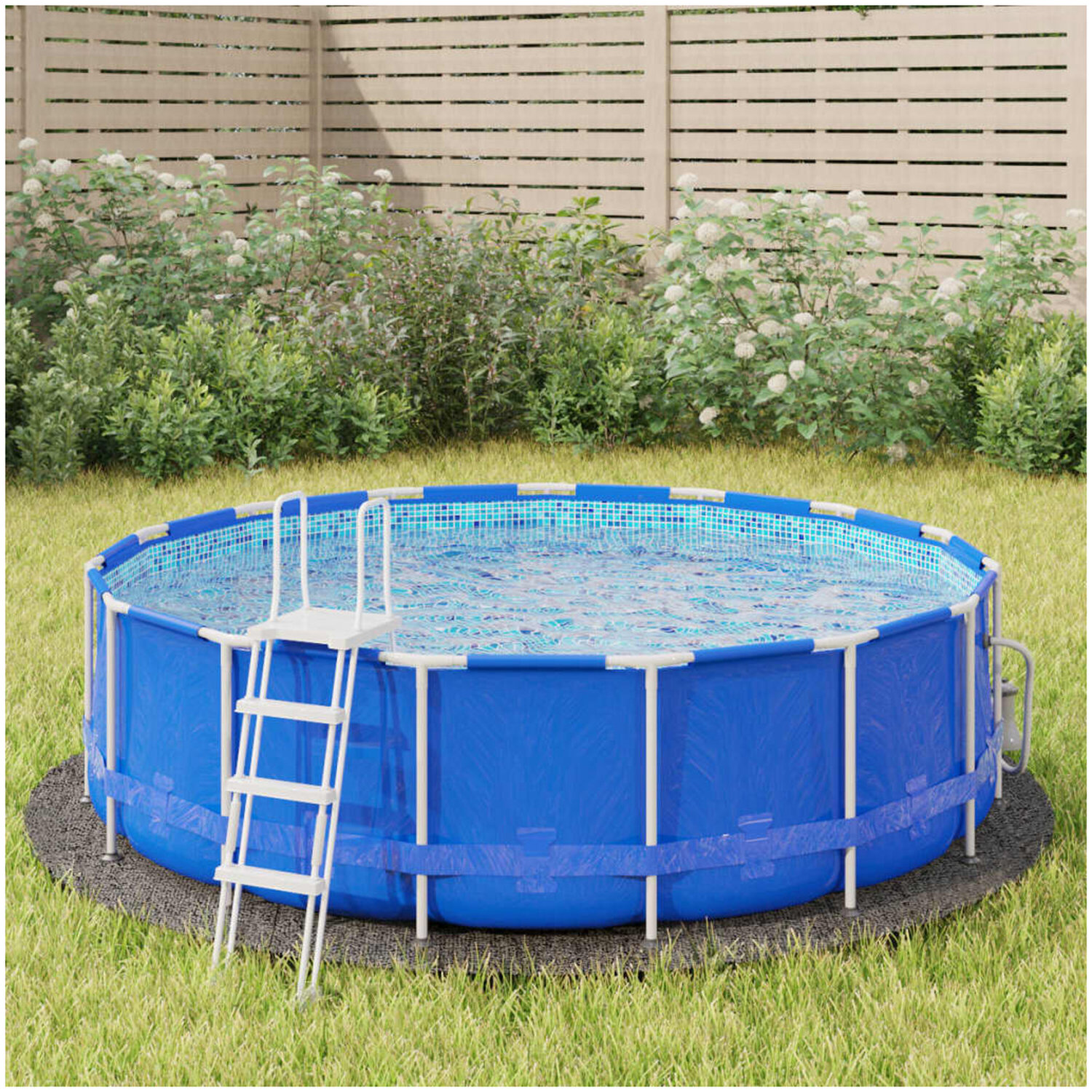 Bottenmatta vidaxl - Ljusgrå 306 cm polyester geotextil ø 1 mm