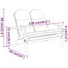 VidaXL Däckstol med dynor 126 cm massivt akaciaträ vidaXL – miniatyr 8