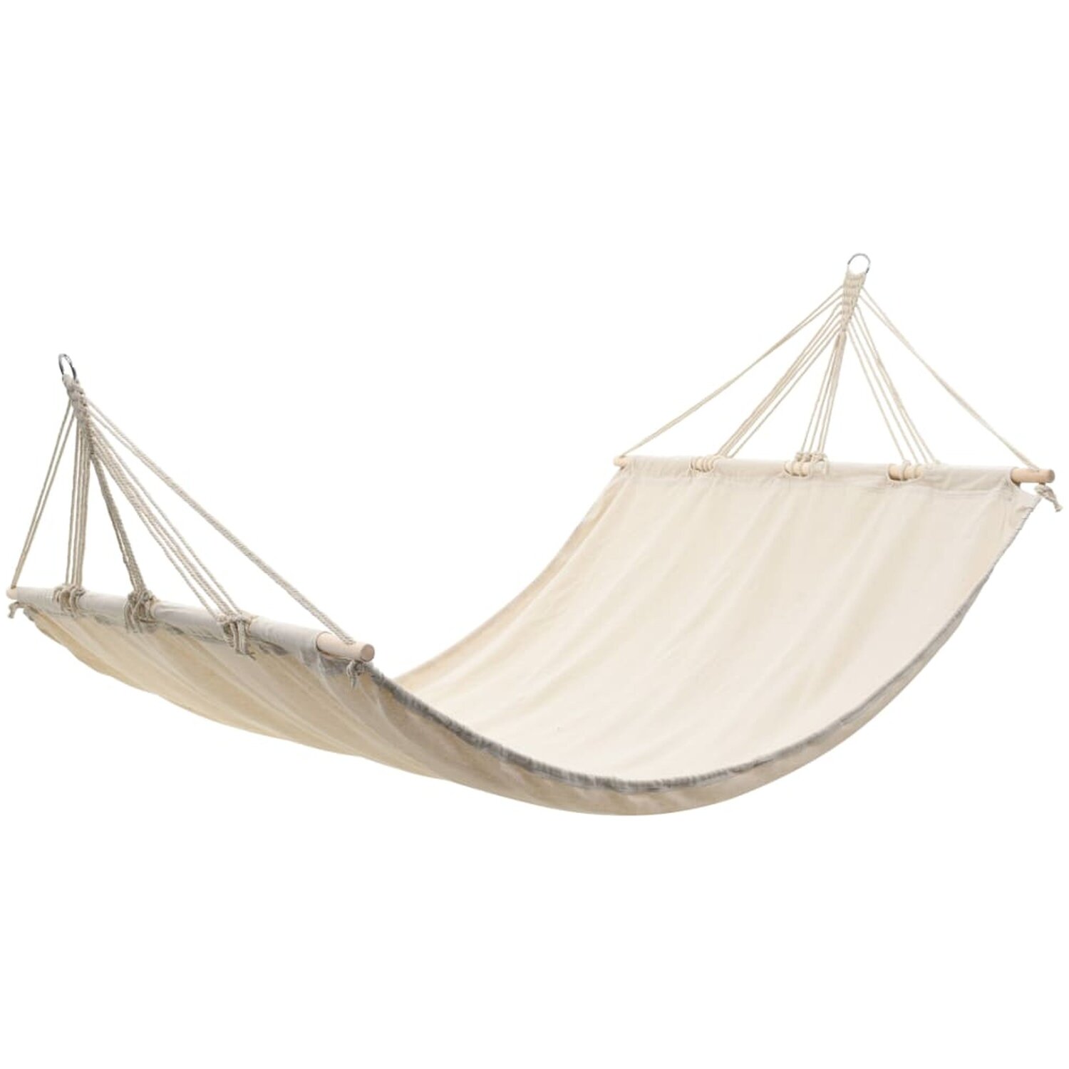 Hängmatta vidaxl - 210 x 150 cm gräddvit bomull 55 , polyester 45