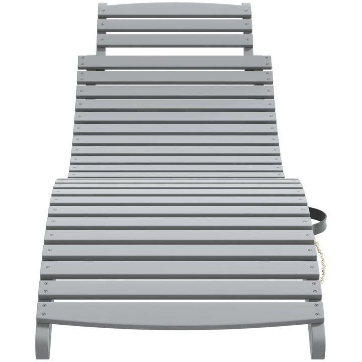 VidaXL Solsäng 2 st grå 184x55x64 cm massivt akaciaträ vidaXL – bild 5