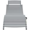 VidaXL Solsäng grå 184x55x64 cm massivt akaciaträ vidaXL – miniatyr 3