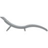 VidaXL Solsäng grå 184x55x64 cm massivt akaciaträ vidaXL – miniatyr 4