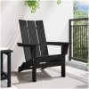 vikbar Adirondackstol Svart 74,5x80,5x90 cm HDPE vidaXL 74,5 x 80,5 x 92 cm – miniatyr 3