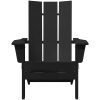 vikbar Adirondackstol Svart 74,5x80,5x90 cm HDPE vidaXL 74,5 x 80,5 x 92 cm – miniatyr 4