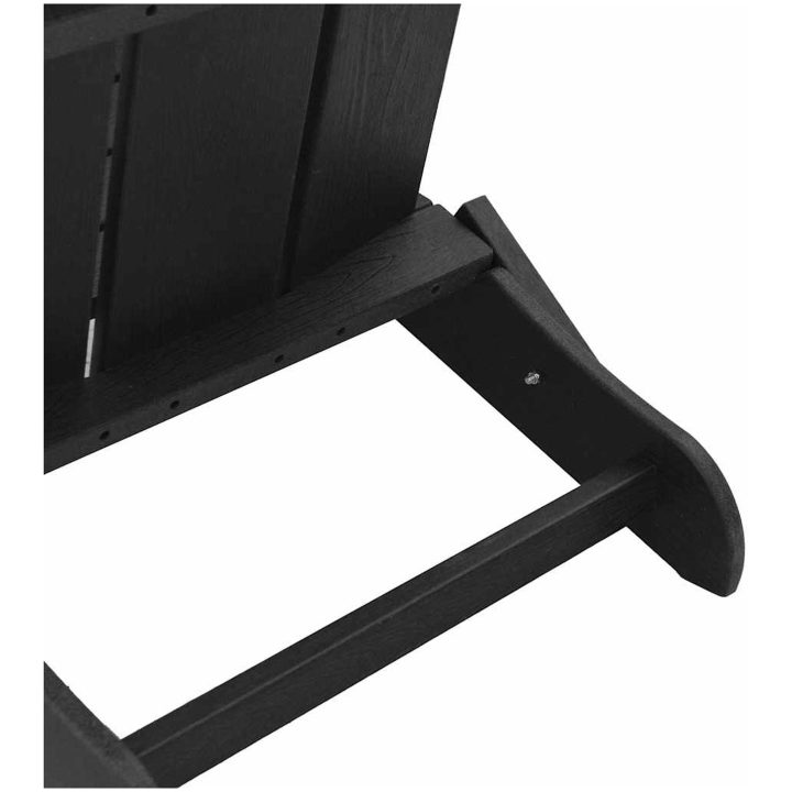 vikbar Adirondackstol Svart 74,5x80,5x90 cm HDPE vidaXL 74,5 x 80,5 x 92 cm – bild 9