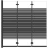 Vikbar duschvägg 3 paneler ESG svart vidaXL 130 x 130 cm – miniatyr 4