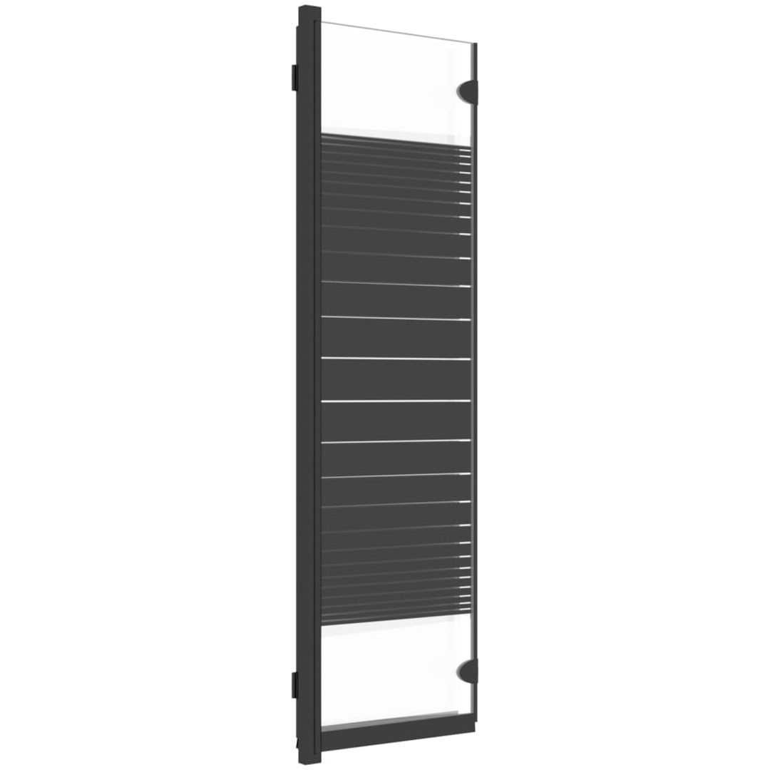 Vikbar duschvägg 3 paneler ESG svart vidaXL 130 x 130 cm – bild 5