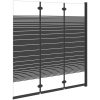 Vikbar duschvägg 3 paneler ESG svart vidaXL 130 x 130 cm – miniatyr 7