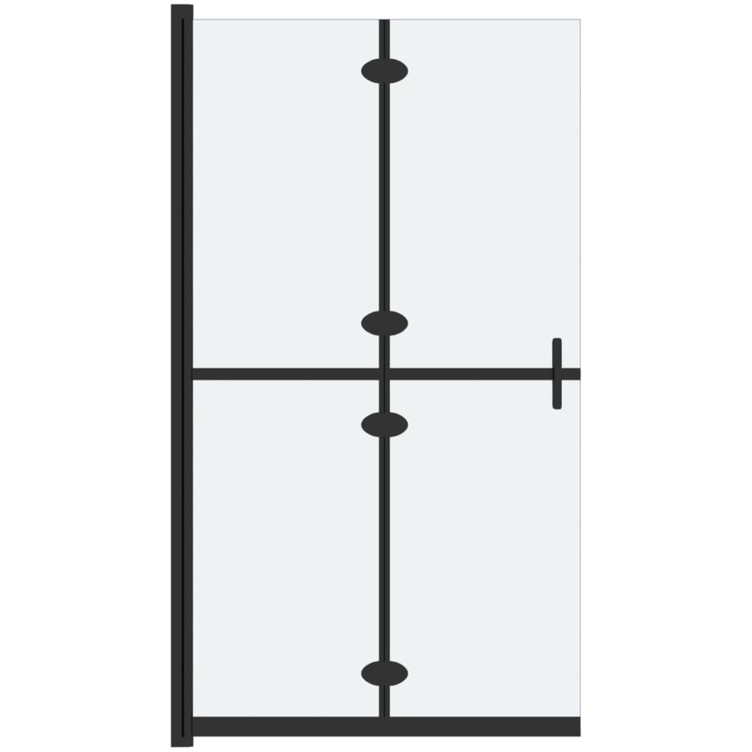 Vikbar duschvägg med frostat ESG-glas vidaXL 70 x 190 cm – bild 2
