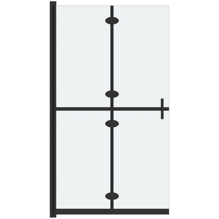 Vikbar duschvägg med frostat ESG-glas vidaXL 70 x 190 cm – bild 2