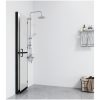 Vikbar duschvägg med frostat ESG-glas vidaXL 70 x 190 cm – miniatyr 3