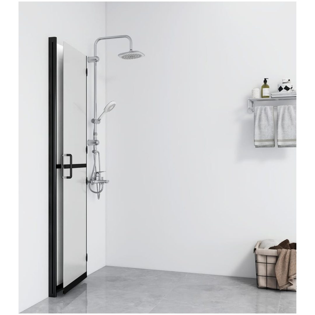 Vikbar duschvägg med frostat ESG-glas vidaXL 70 x 190 cm – bild 3