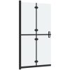 Vikbar duschvägg med frostat ESG-glas vidaXL 70 x 190 cm – miniatyr 4