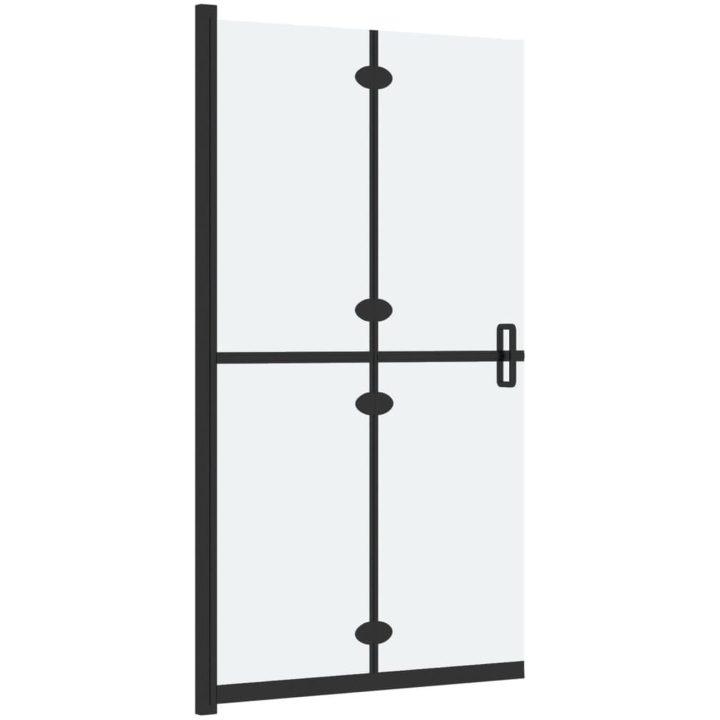 Vikbar duschvägg med frostat ESG-glas vidaXL 70 x 190 cm – bild 4