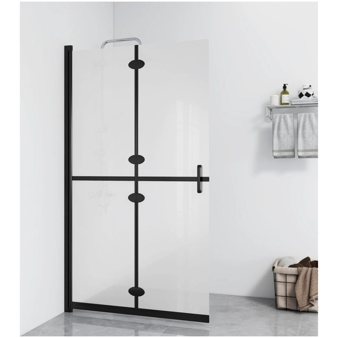 Vikbar duschvägg med frostat ESG-glas vidaXL 70 x 190 cm