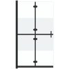 Vikbar duschvägg med halvfrostat ESG-glas vidaXL 70 x 190 cm – miniatyr 2