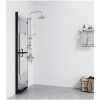Vikbar duschvägg med halvfrostat ESG-glas vidaXL 70 x 190 cm – miniatyr 3