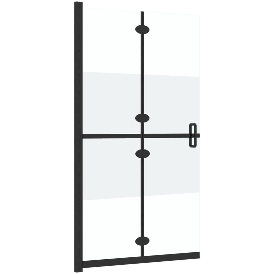 Vikbar duschvägg med halvfrostat ESG-glas vidaXL 70 x 190 cm – bild 4