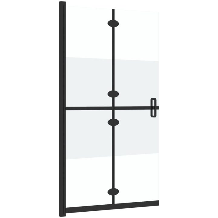 Vikbar duschvägg med halvfrostat ESG-glas vidaXL 70 x 190 cm – bild 4
