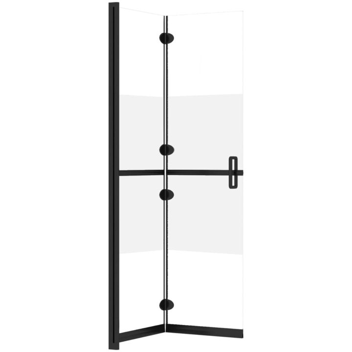 Vikbar duschvägg med halvfrostat ESG-glas vidaXL 70 x 190 cm – bild 5