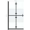 Vikbar duschvägg med halvfrostat ESG-glas vidaXL 70 x 190 cm – miniatyr 7
