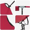 Vikbar Solstol med Markis Röd 600D Oxford Tyg vidaXL Standard – miniatyr 7