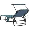 vikbara solstol med bladmönster 600D Oxford tyg vidaXL Standard – miniatyr 6