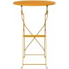 Vikbart Bistrobord Senapsgul 50x71 cm Pulverlackerad Stål vidaXL 50 x 50 x 71 cm – miniatyr 4