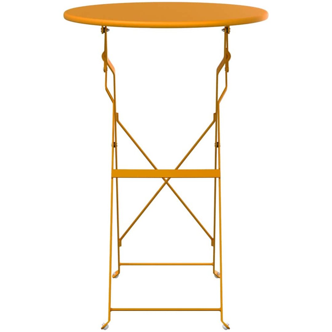Vikbart Bistrobord Senapsgul 50x71 cm Pulverlackerad Stål vidaXL 50 x 50 x 71 cm – bild 4