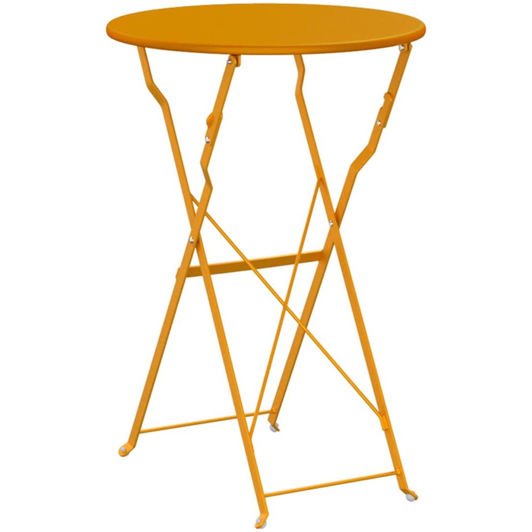 Vikbart Bistrobord Senapsgul 50x71 cm Pulverlackerad Stål vidaXL 50 x 50 x 71 cm – bild 6