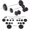 Viktbänk set med viktställning skivstång och hantlar 90 kg vidaXL – miniatyr 7