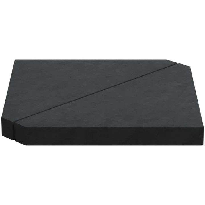 Viktplattor för parasoll 2 st svart granit trekantig 14 kg vidaXL – bild 5