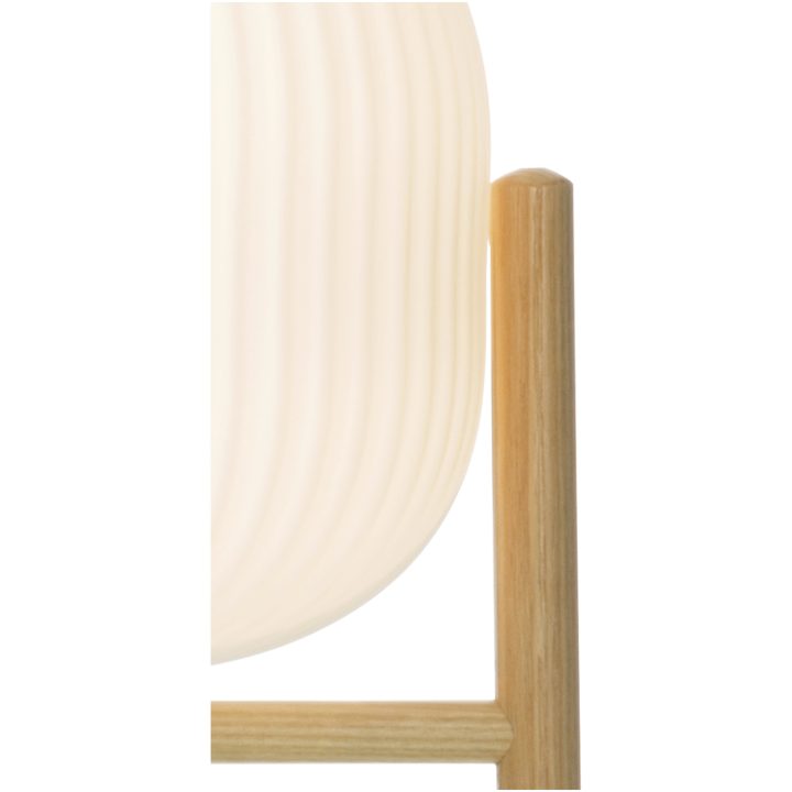 Vinda Bordlampa, Stor, Trä/vit ANETA HOME Sockel E27 Trä /Vit – bild 2